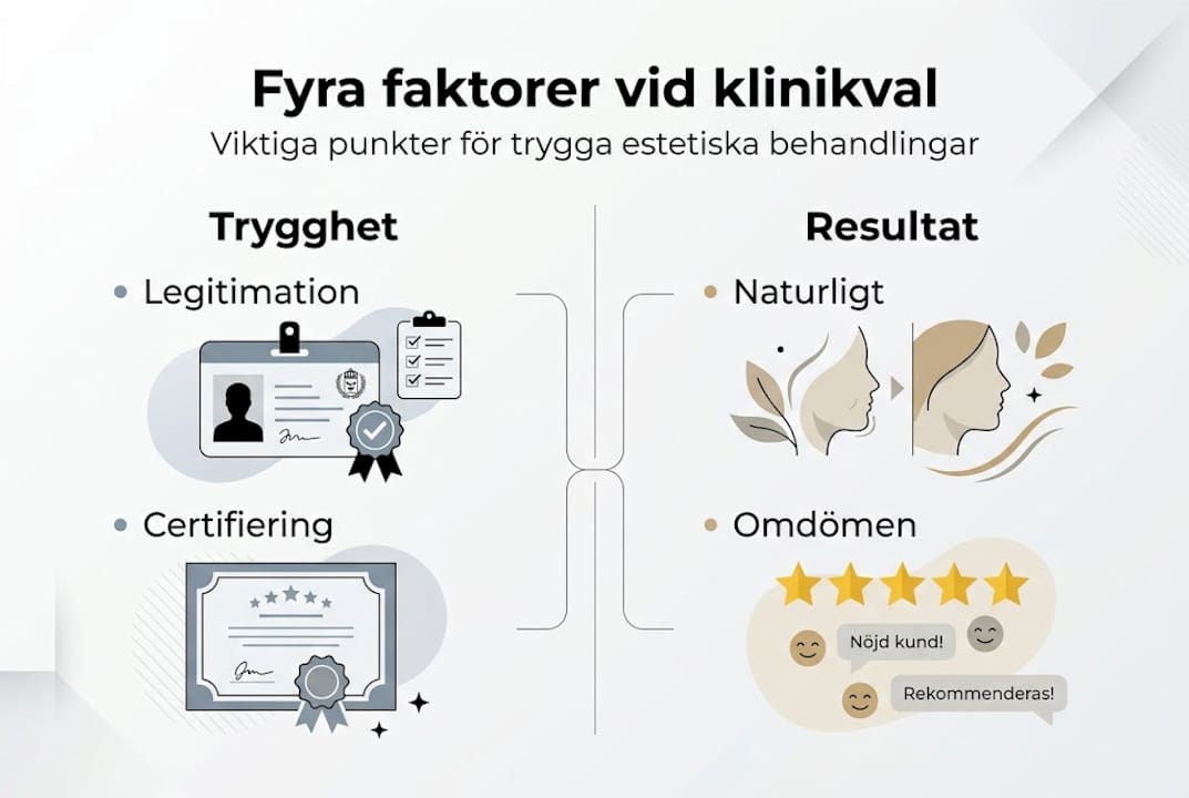 Infografik: Fyra saker att tänka på när du väljer klinik