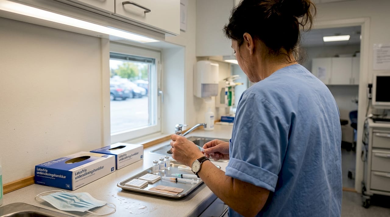 Behörig behandlare förbereder material inför behandling