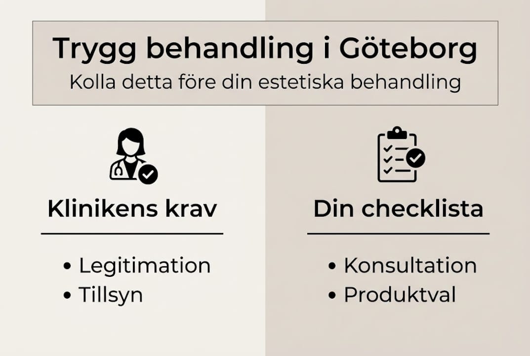 Grafik: Checklista för säkra estetiska behandlingar