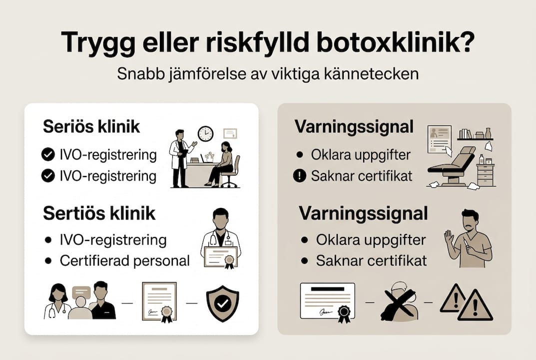 Infografik: Så skiljer du säkra botoxkliniker från osäkra