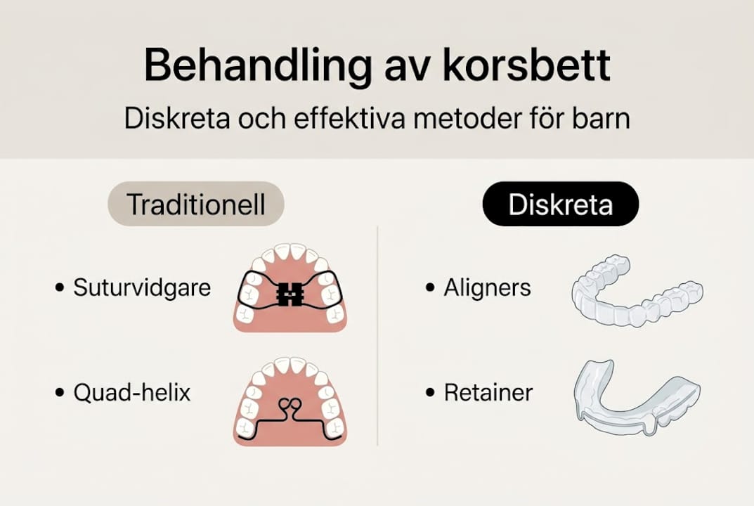 Grafisk översikt: Så behandlas korsbett hos barn