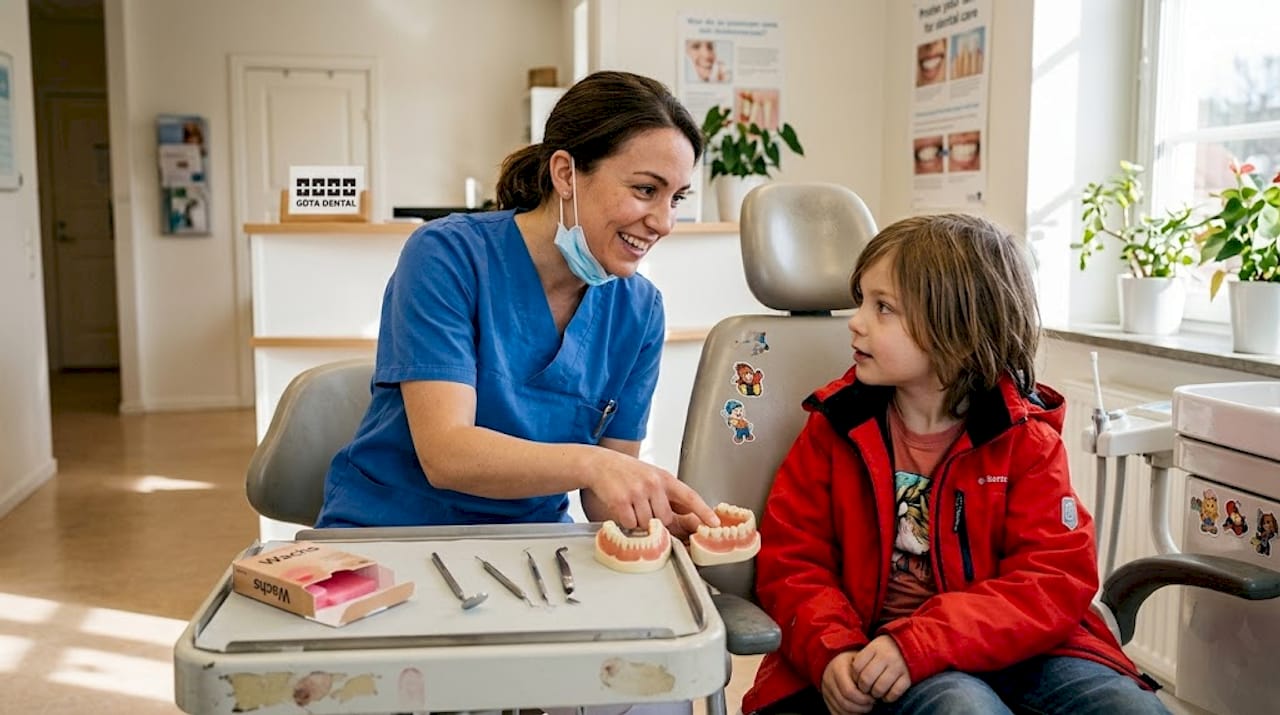 Så här förklarar tandläkaren tandställning för barn