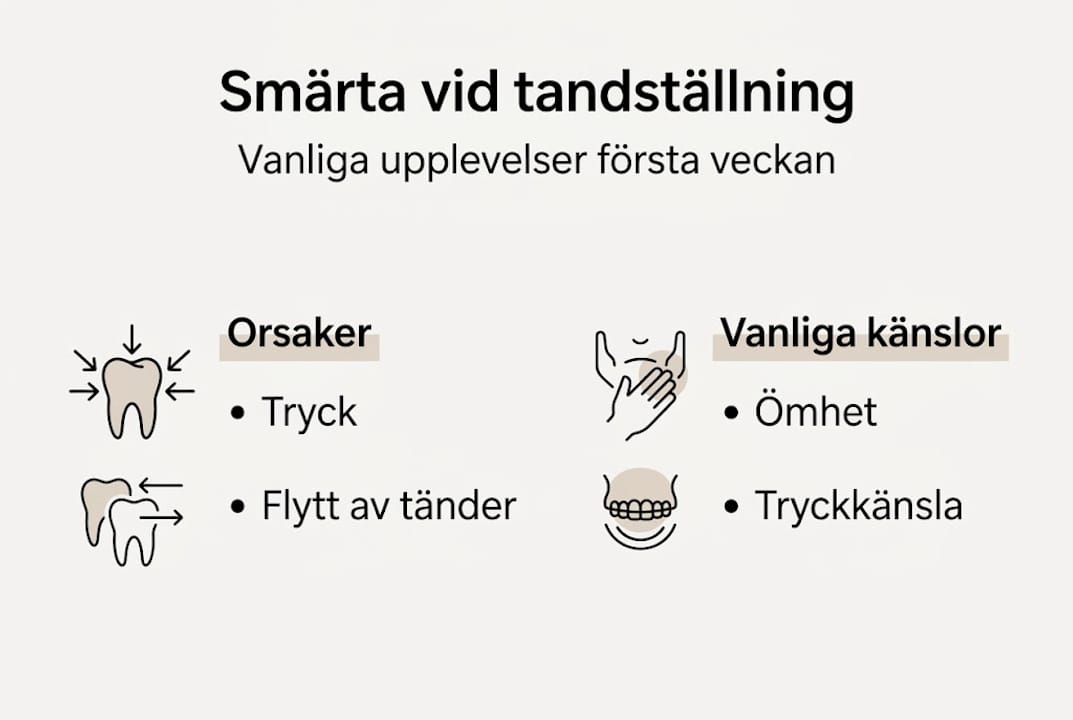 Illustration om hur barn upplever smärta i samband med tandreglering