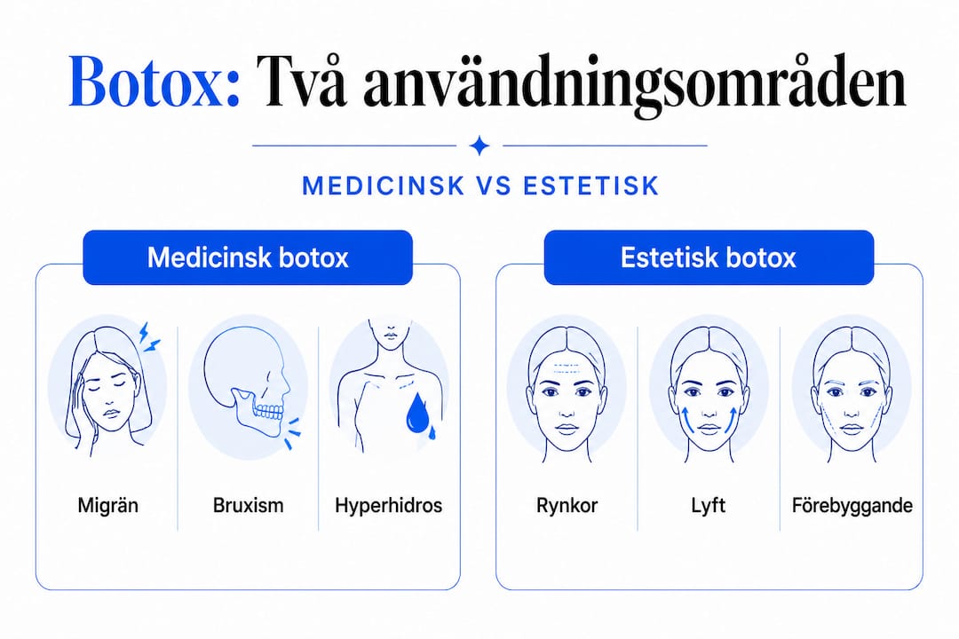 Infografik: Så används botox inom medicin och skönhetsvård