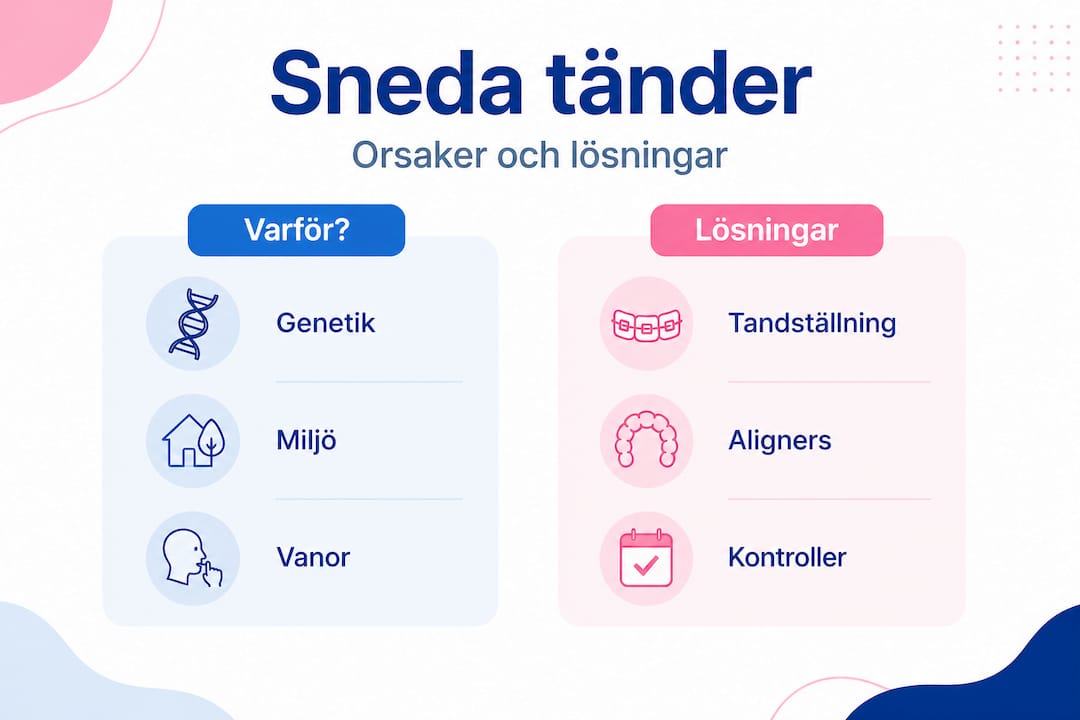 Grafik: Varför blir tänder sneda – och vad kan man göra åt det?