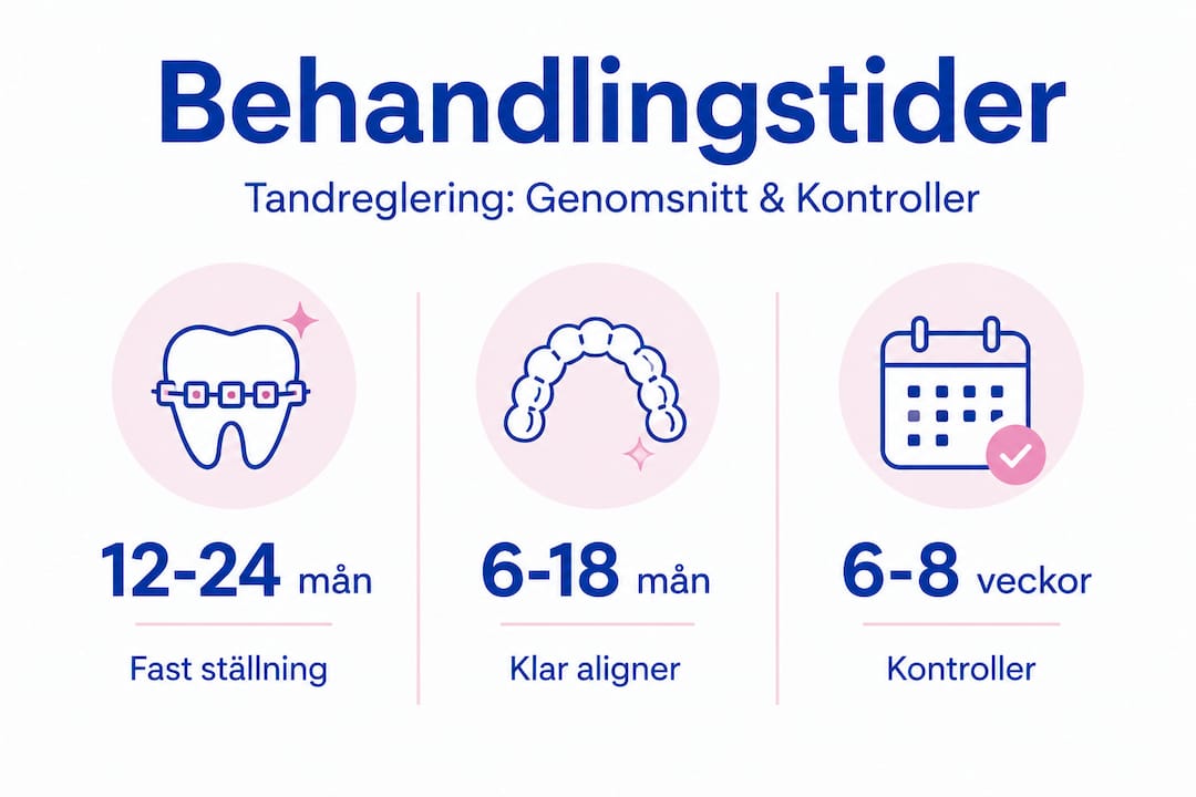 Översikt över behandlingstider och hur ofta uppföljning sker
