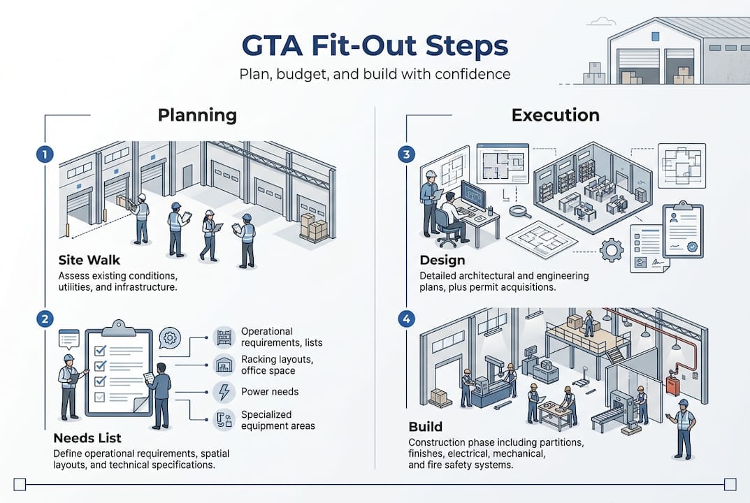 Infographic of GTA fit-out planning steps