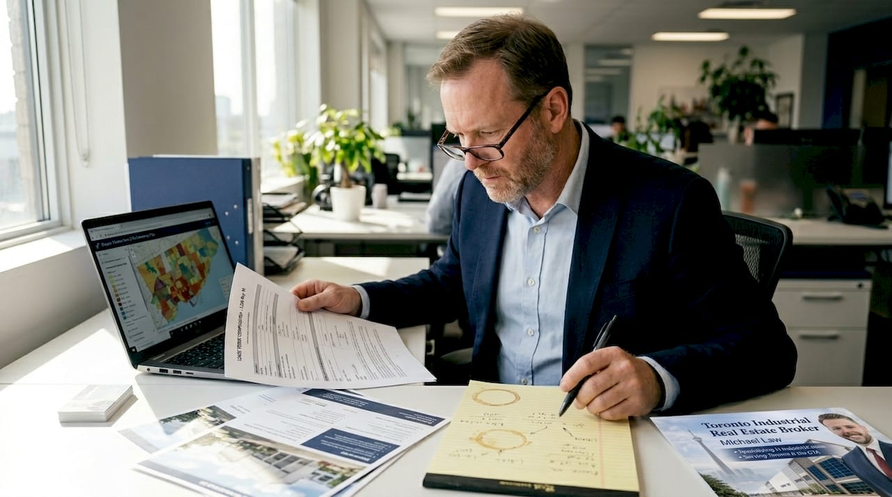 Tenant representative comparing real estate leases