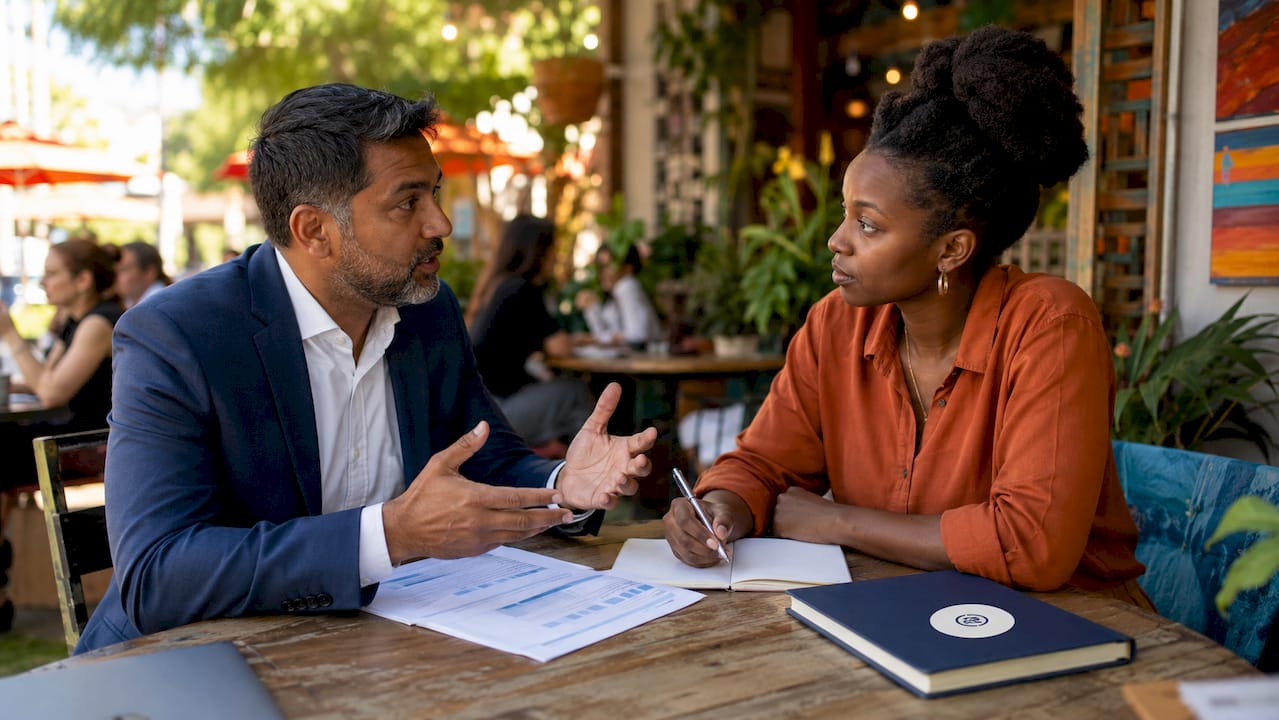 Tenant and advisor negotiating commercial lease exit