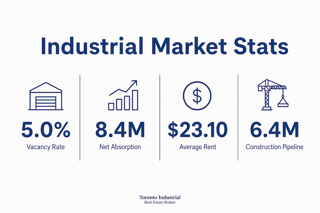 Infographic showing Kansas City industrial market statistics