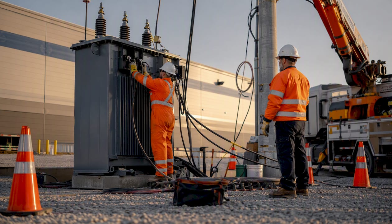Transformer upgrade at warehouse utility yard