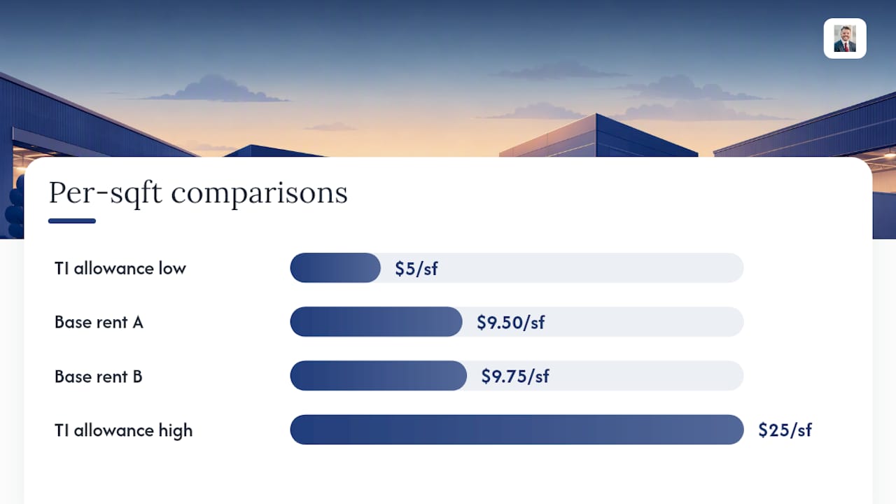 How do you compare renewal offers using total cost of occupancy? — overview diagram