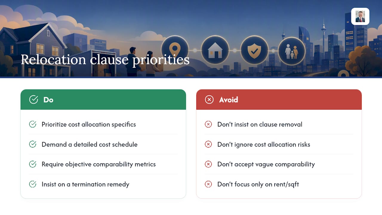 Why the standard advice on relocation clauses misses the point — overview diagram