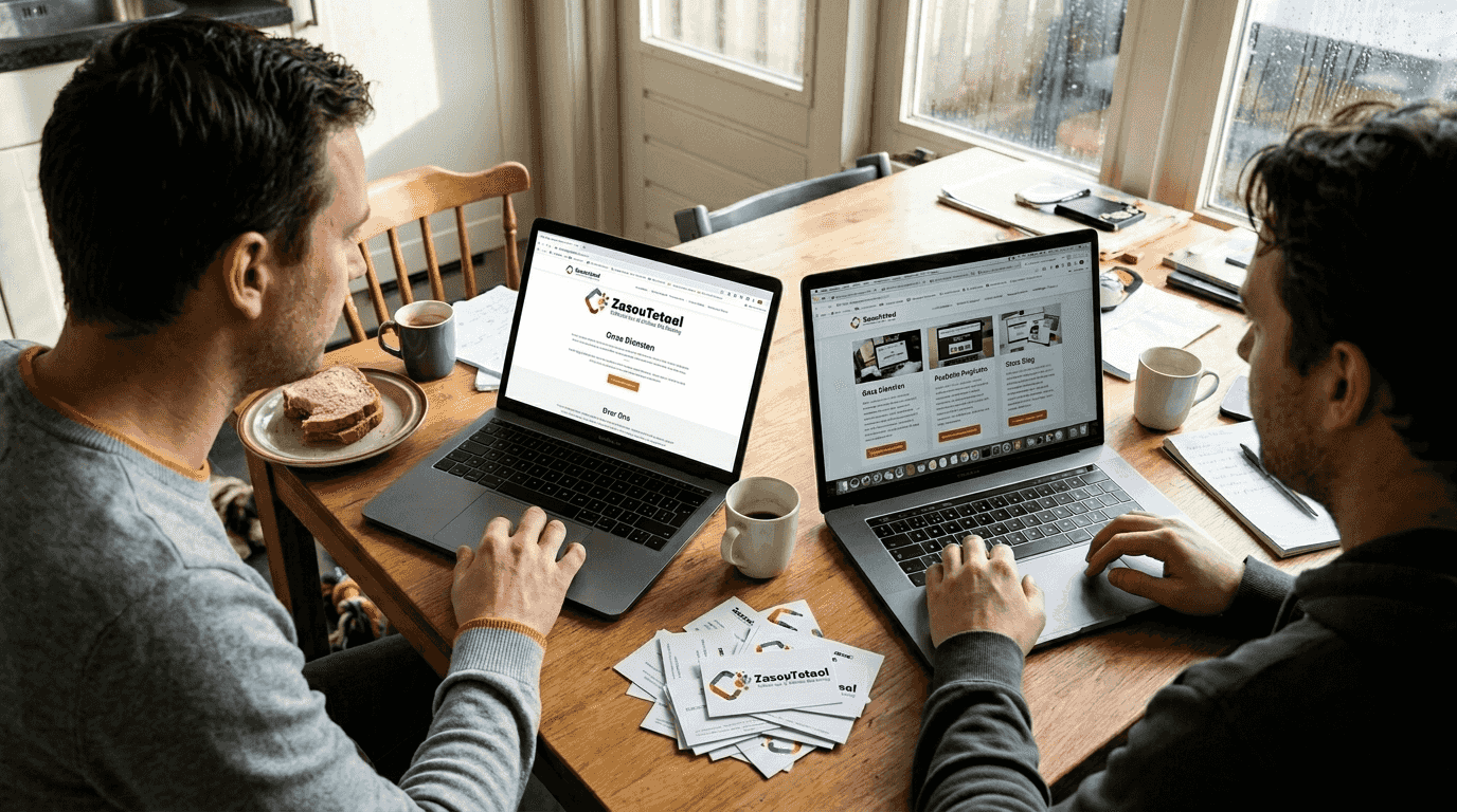 Ondernemers wegen de voor- en nadelen af van one-page versus multi-page websites