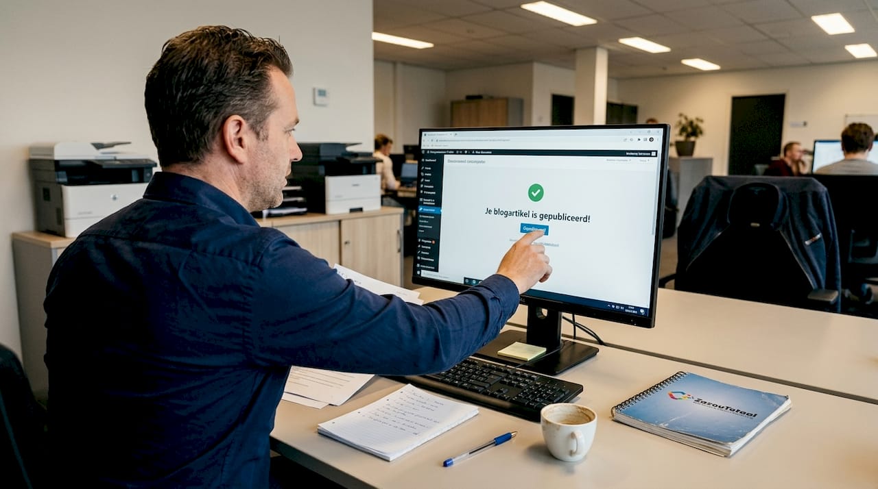 Een blog schrijven én publiceren in een open kantoortuin