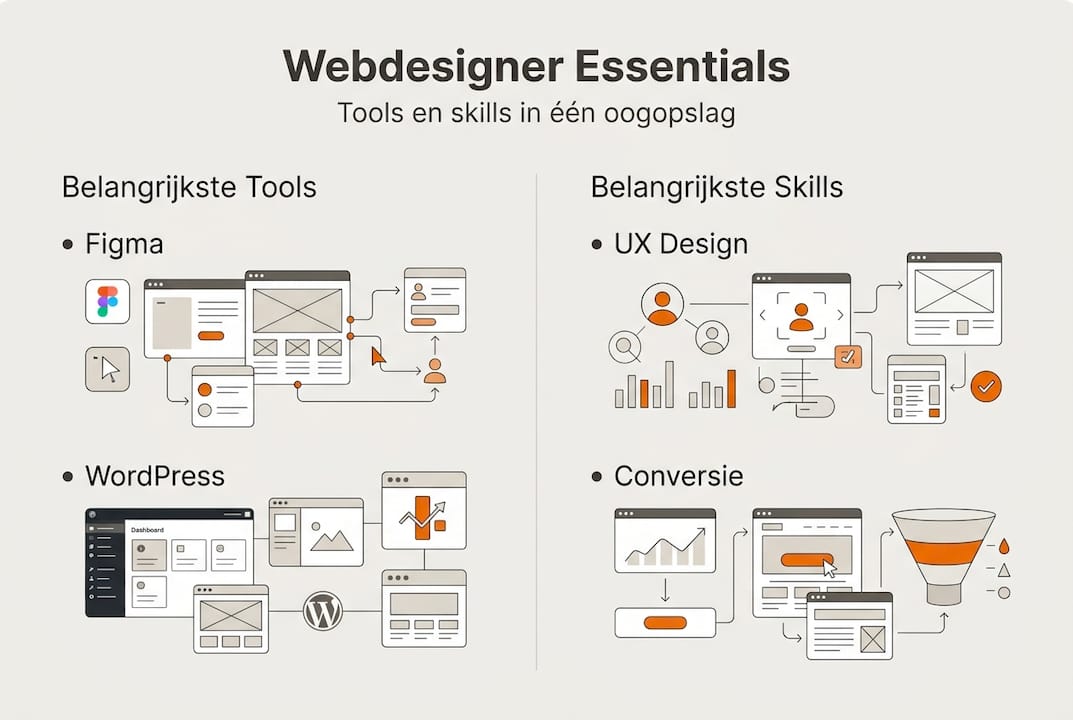 Handige tools en essentiële skills voor webdesigners in één overzicht