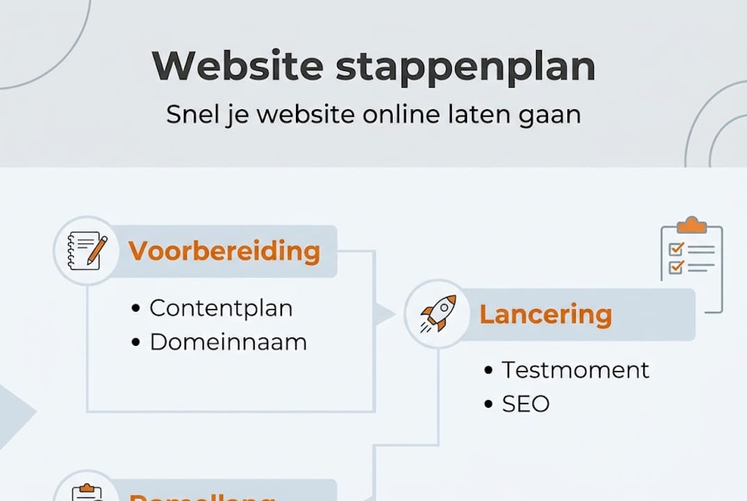 Overzicht van het stappenplan voor het maken van een infographic website