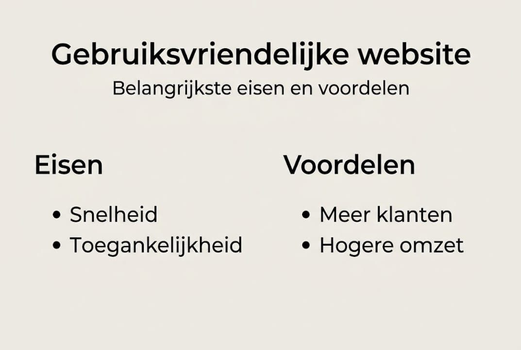 Infographic: Wat moet je website minimaal hebben en welke voordelen levert dat op?
