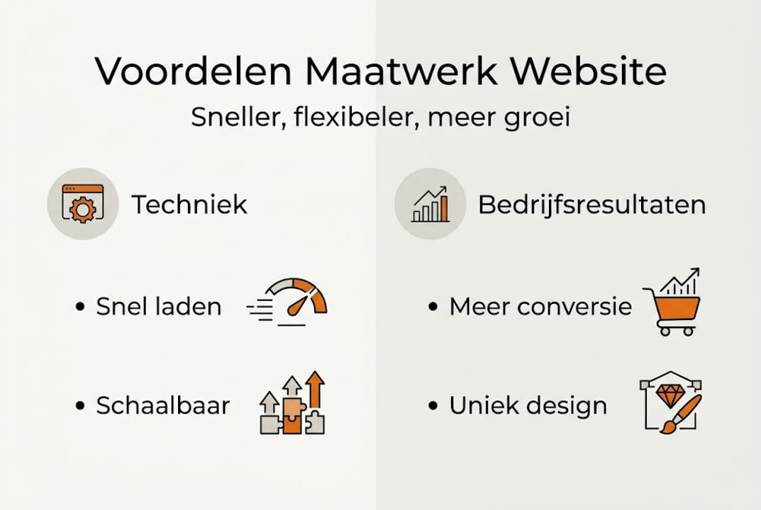Infographic: de belangrijkste voordelen van een website op maat in één oogopslag