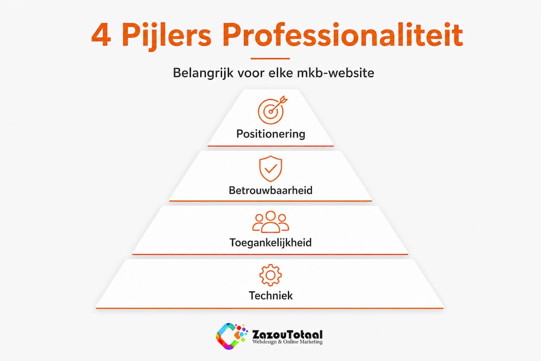 Infographic: de vier bouwstenen van een succesvolle zakelijke website