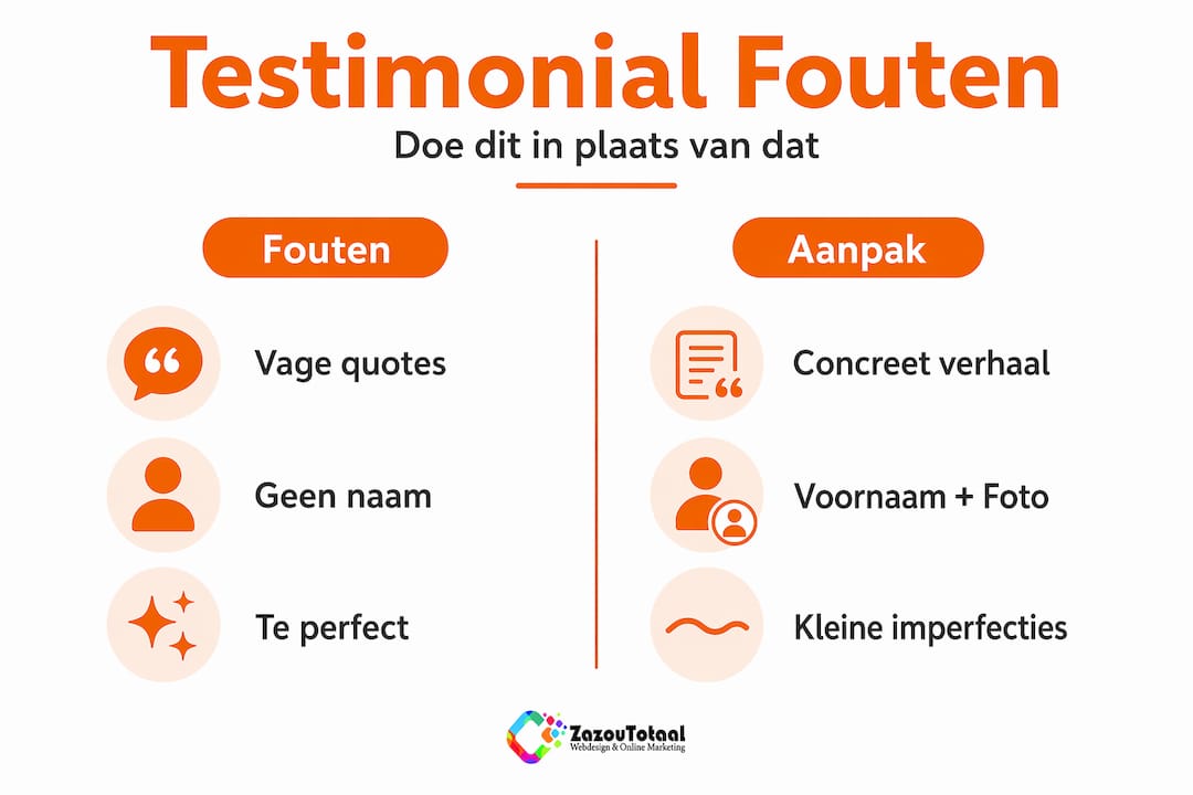 Infographic: veelgemaakte fouten en slimme tips voor sterkere testimonials