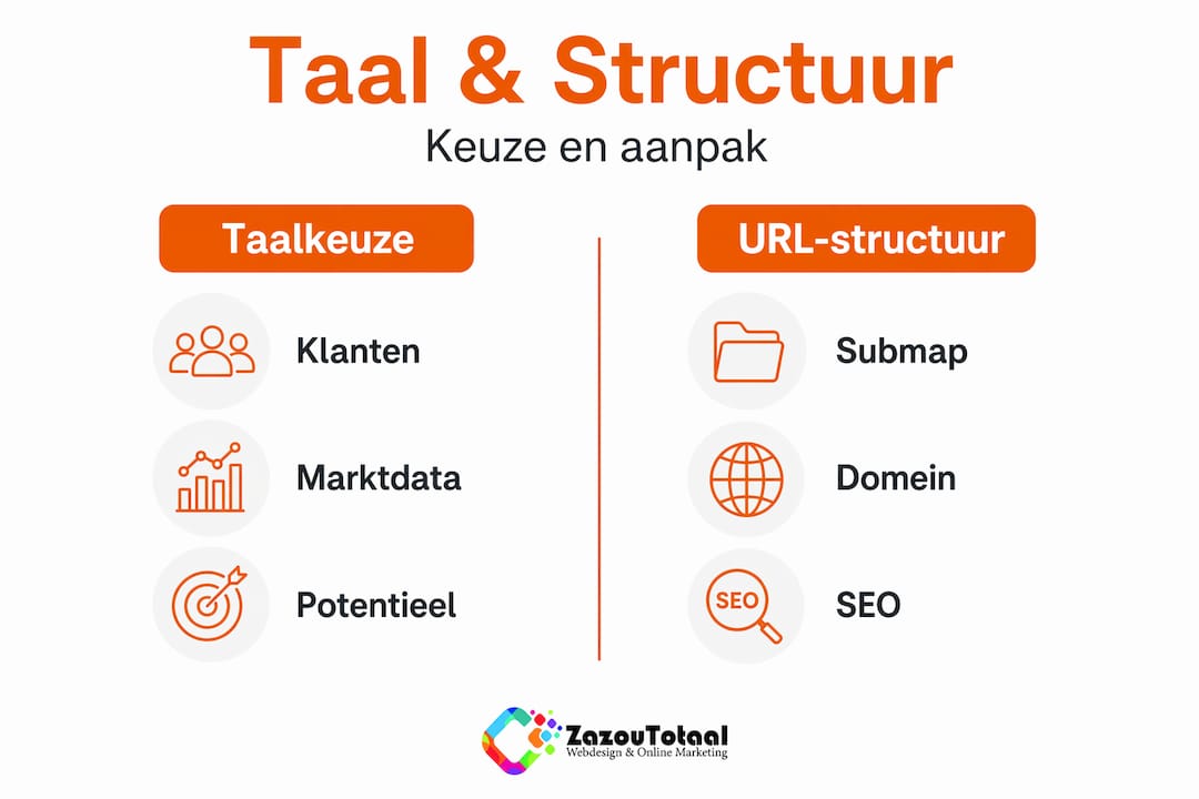 Infographic: Taalinstelling of URL-structuur – wat is de beste keuze?