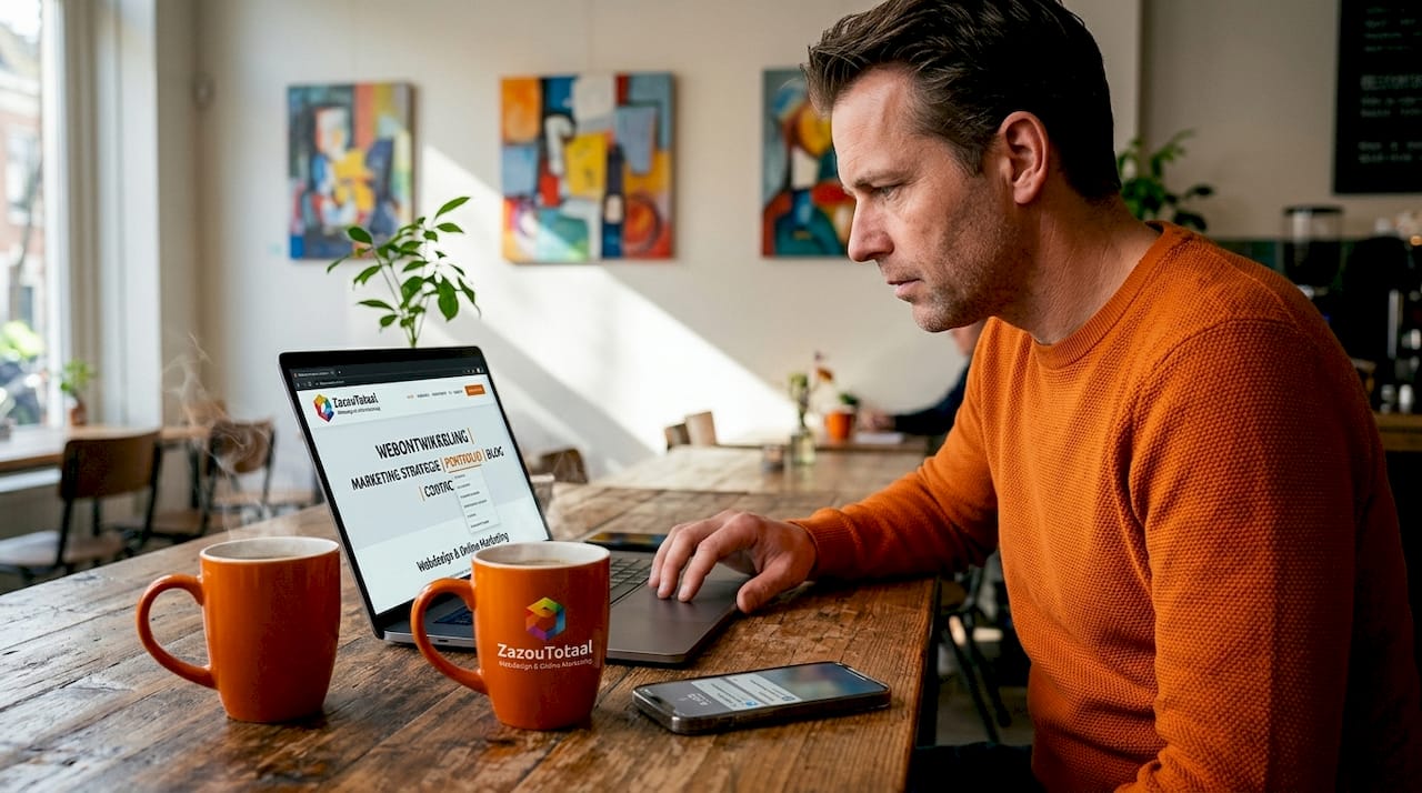 Waarom hoofdmenu optimaliseren cruciaal is voor conversie 2 Bezoeker navigeert door de website via het hoofdmenu