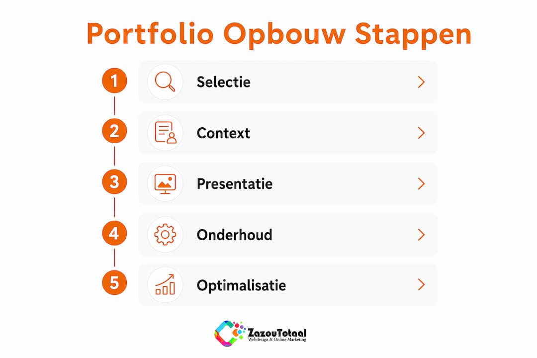 Infographic: stap-voor-stap je portfolio samenstellen