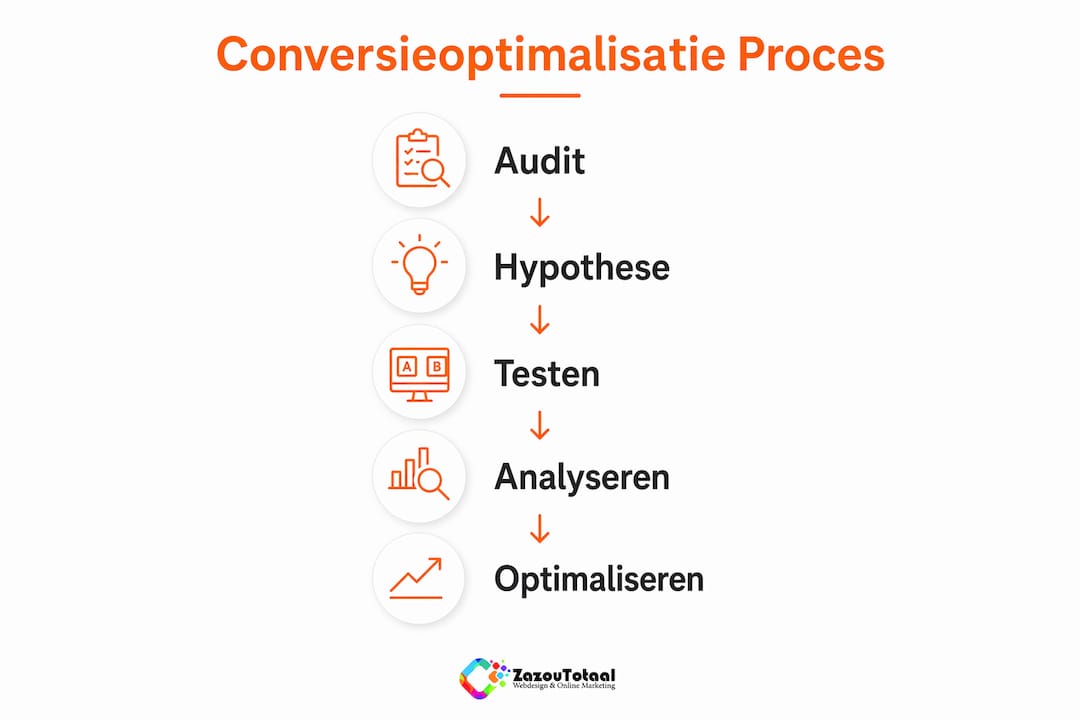 Overzicht van het stappenplan voor conversieoptimalisatie