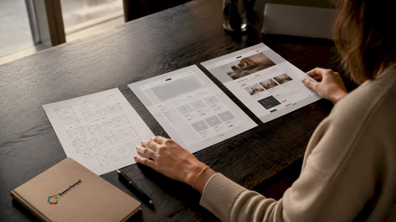 Met elkaar verschillende wireframes naast elkaar leggen