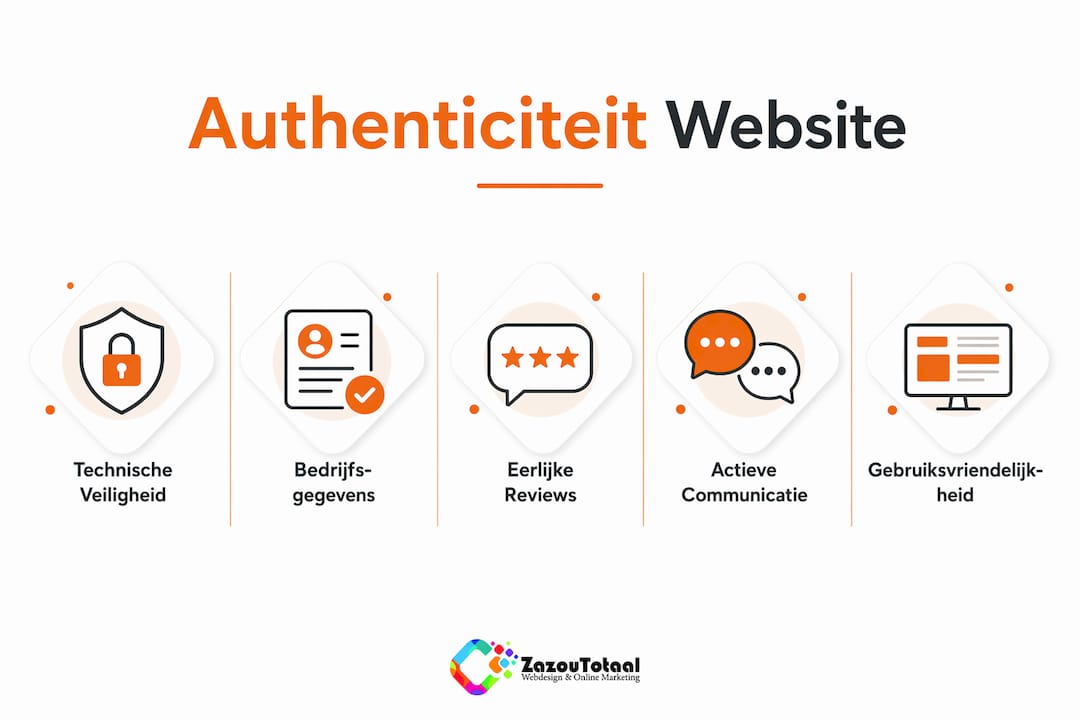 Infographic: de belangrijkste pijlers voor een betrouwbare en authentieke website