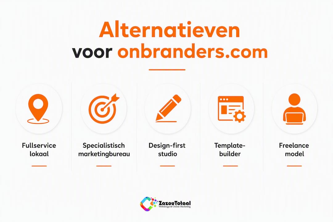 Overzichtelijke infographic: alternatieven voor onbranders.com op een rij