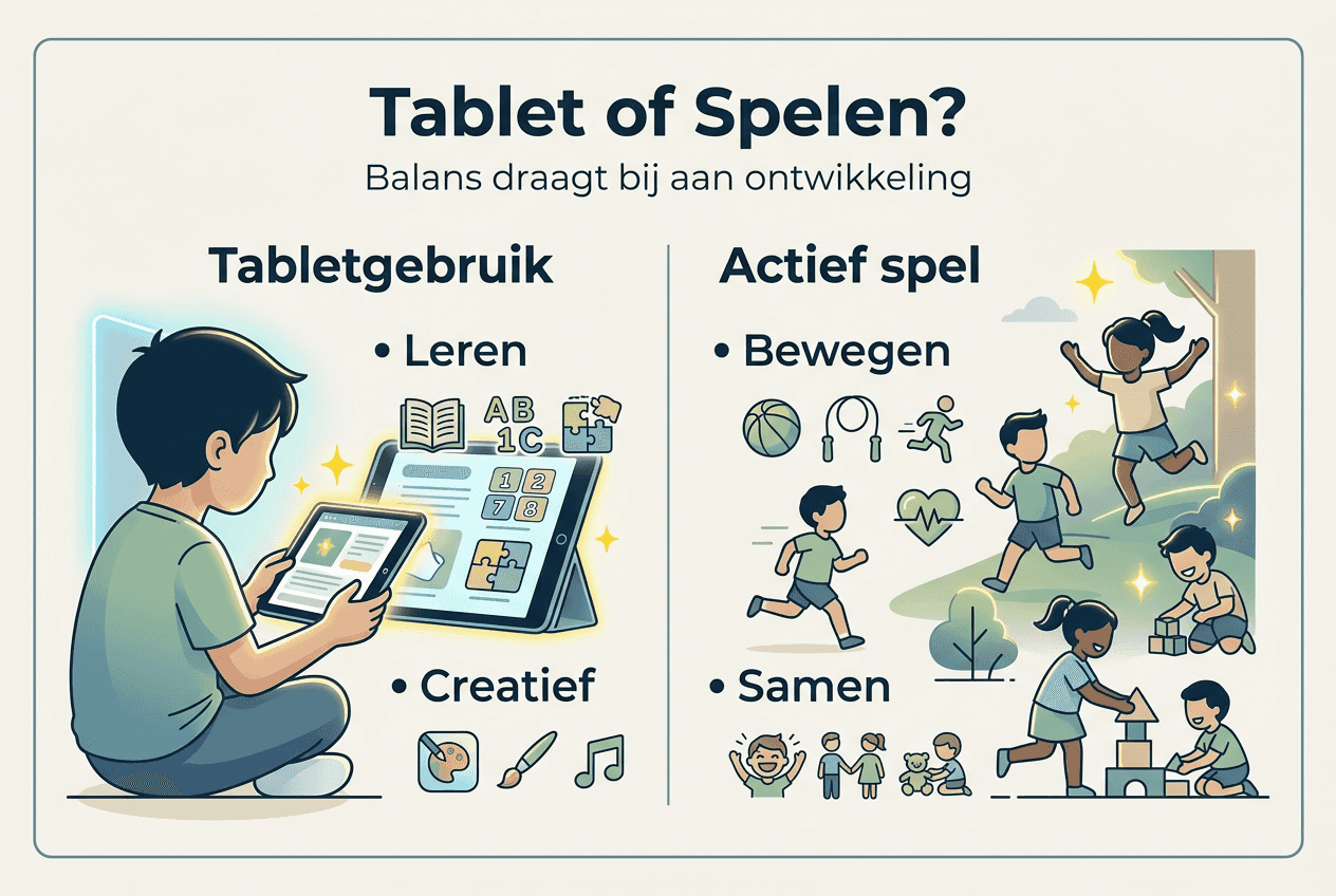 Infographic: hoe houd je een goede balans tussen schermtijd en buiten spelen