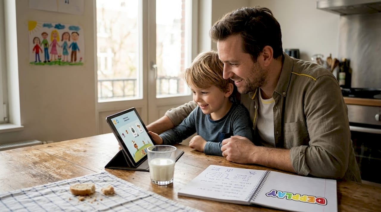 Samen met je kind achter de tablet kruipen