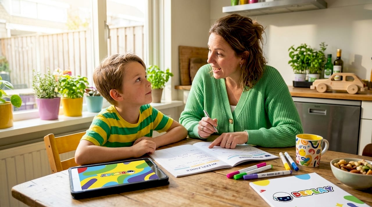 Samen met je kind een weekplanner voor schermtijd maken