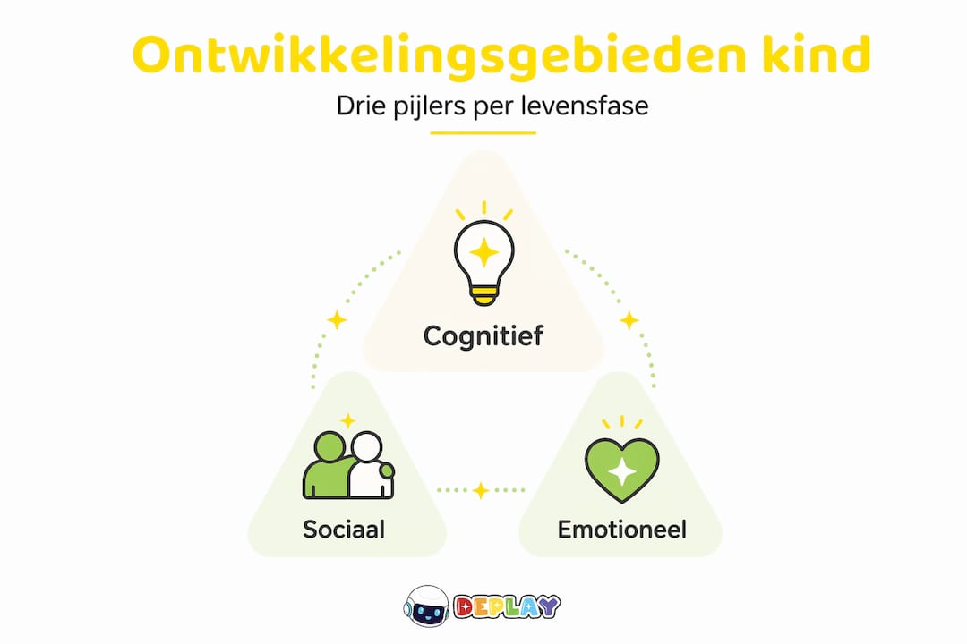 Infographic: de drie belangrijkste bouwstenen van de ontwikkeling van een kind