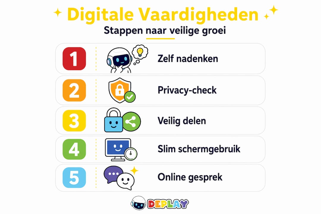 Overzicht: Stappenplan voor het ontwikkelen van digitale vaardigheden bij kinderen