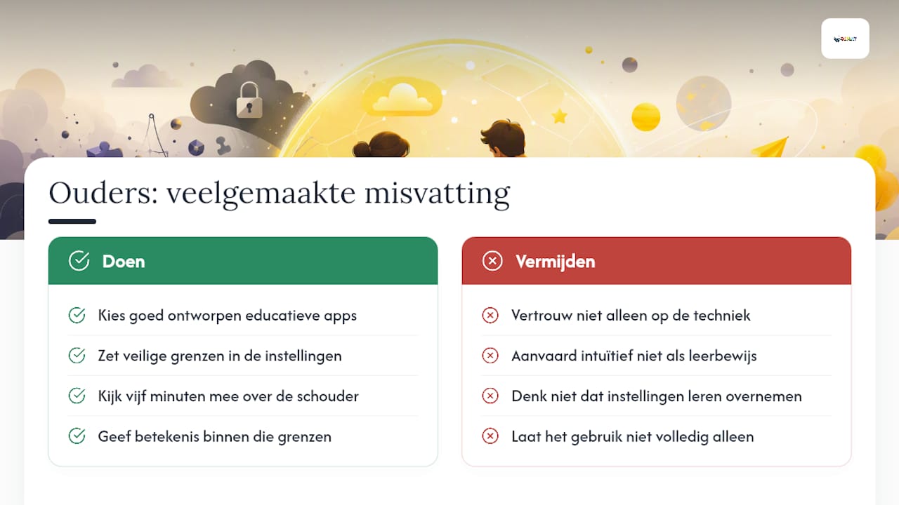 Wat ouders vaak verkeerd inschatten aan de kindermodus — overview diagram