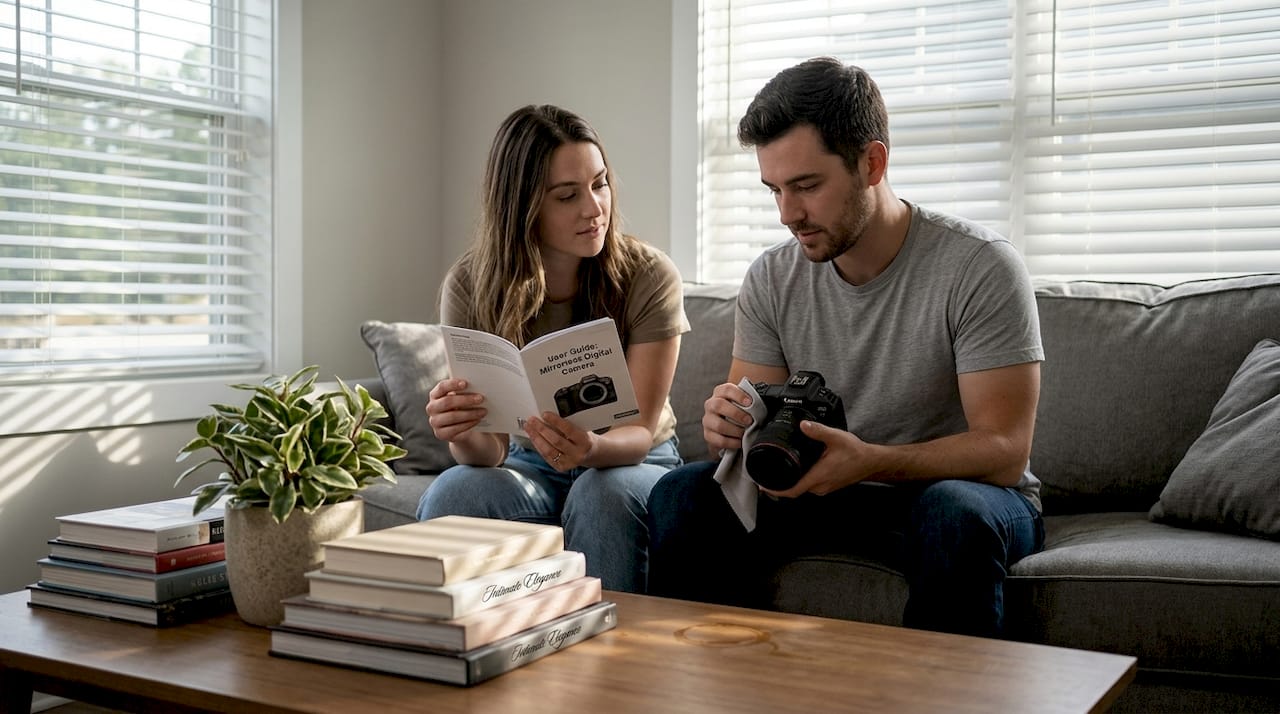 Couple preparing sex toys safely at home