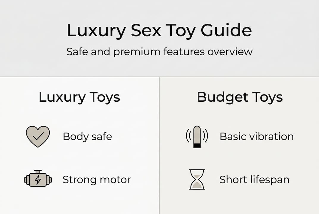 Infographic comparing luxury and budget sex toys