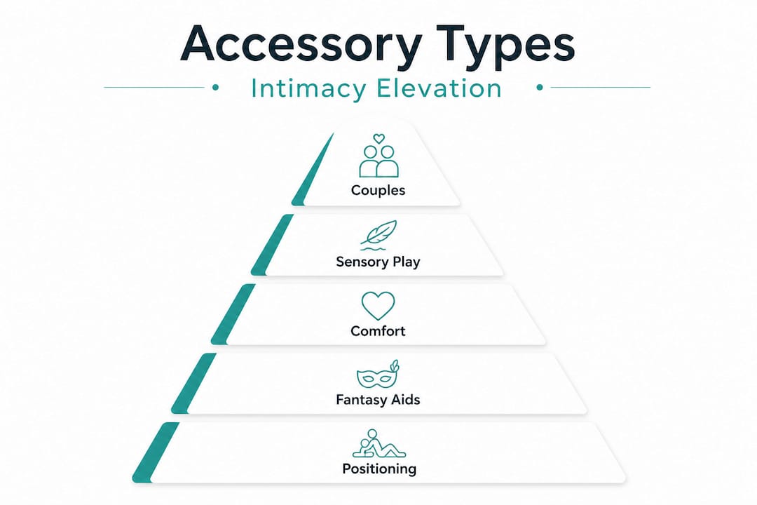 Infographic outlining accessory types hierarchy