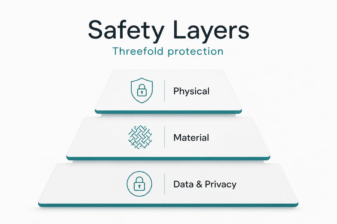 Hierarchy infographic showing safety layers