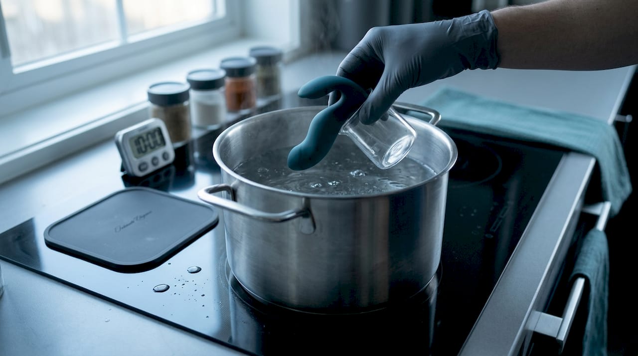 Sterilising sex toys in boiling water