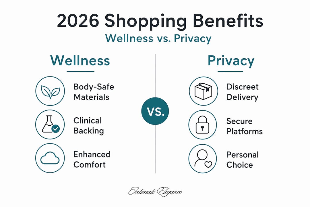 Infographic comparing wellness and privacy shopping factors