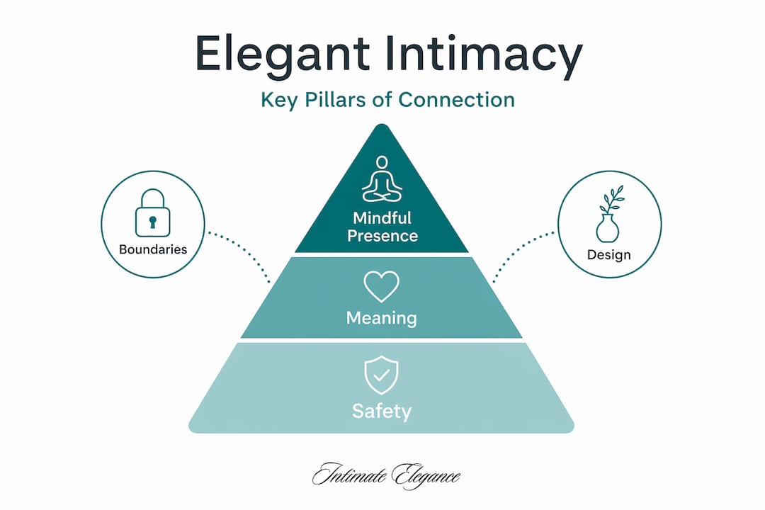 Hierarchy infographic showing pillars of elegant intimacy