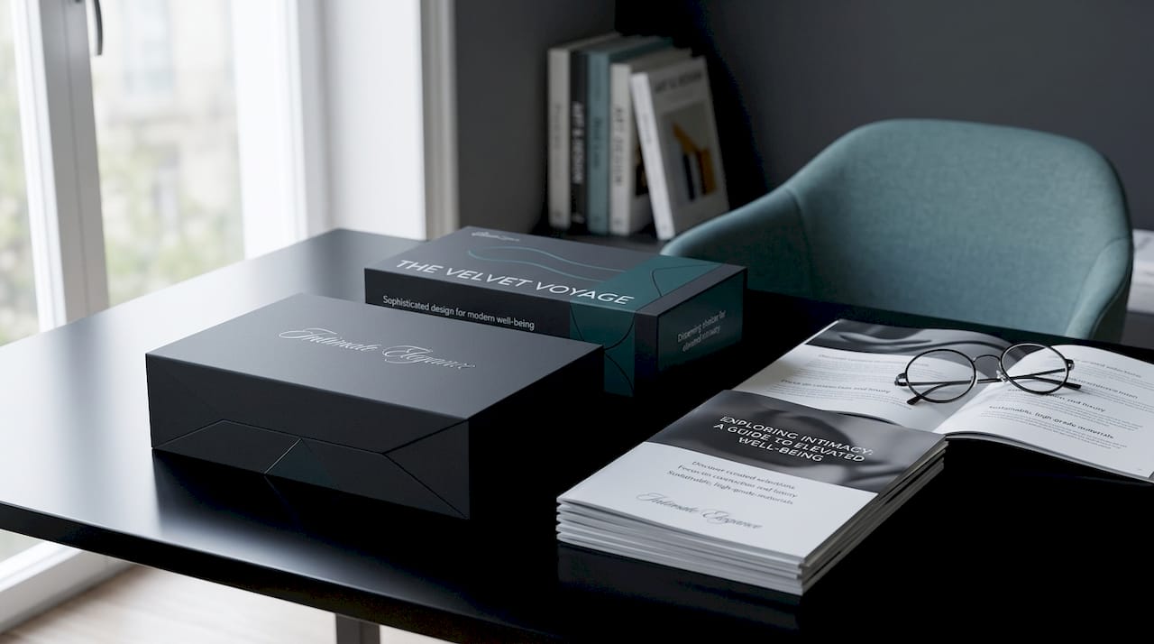 Desk with quality product packaging and secure checkout