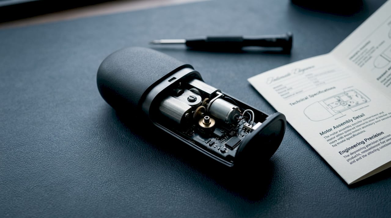 Close-up of premium product motor technology components