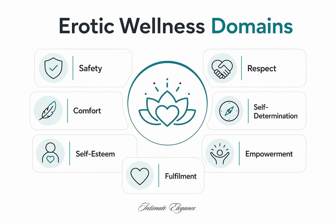 Infographic of seven dimensions of erotic wellness