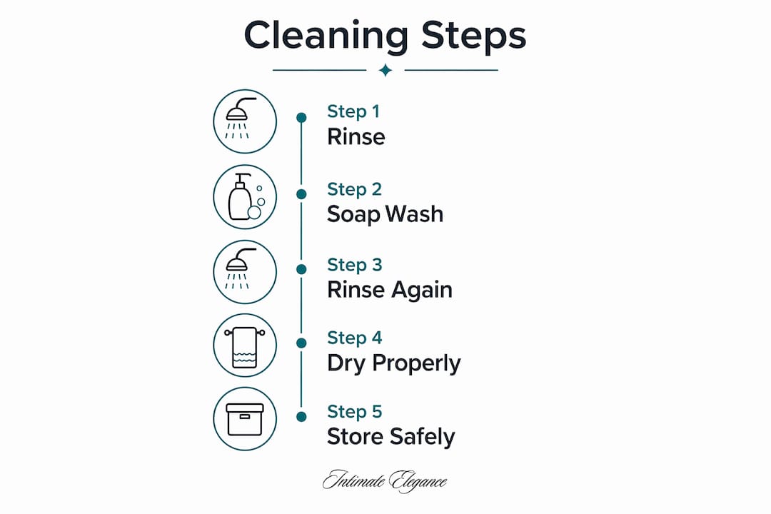 Infographic showing step-by-step cleaning process