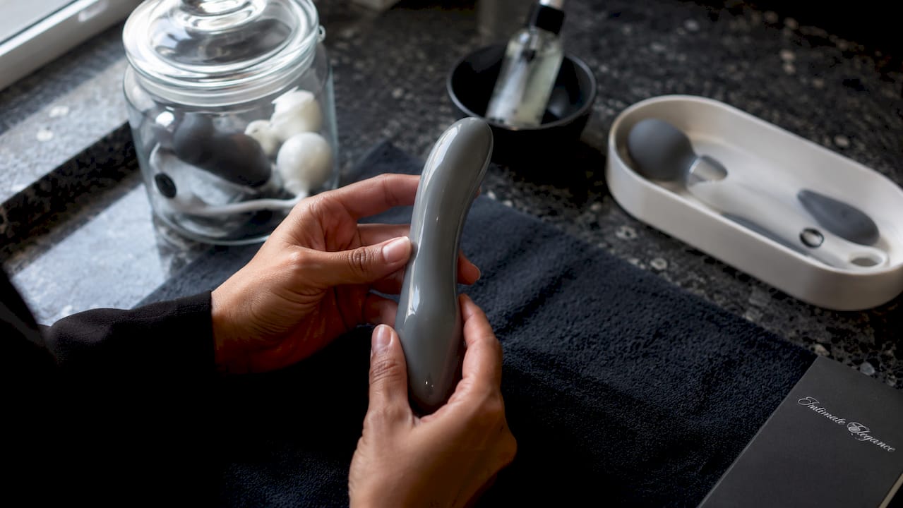 Hands holding platinum-cured silicone product